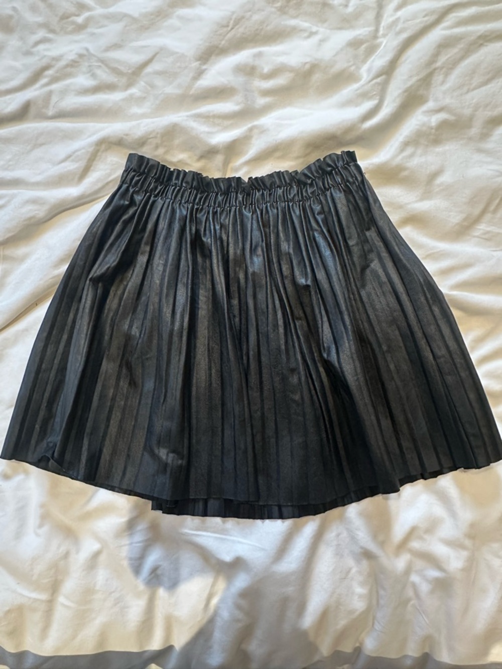 Pleated Black Women’s Skirt - Elastic Waist
